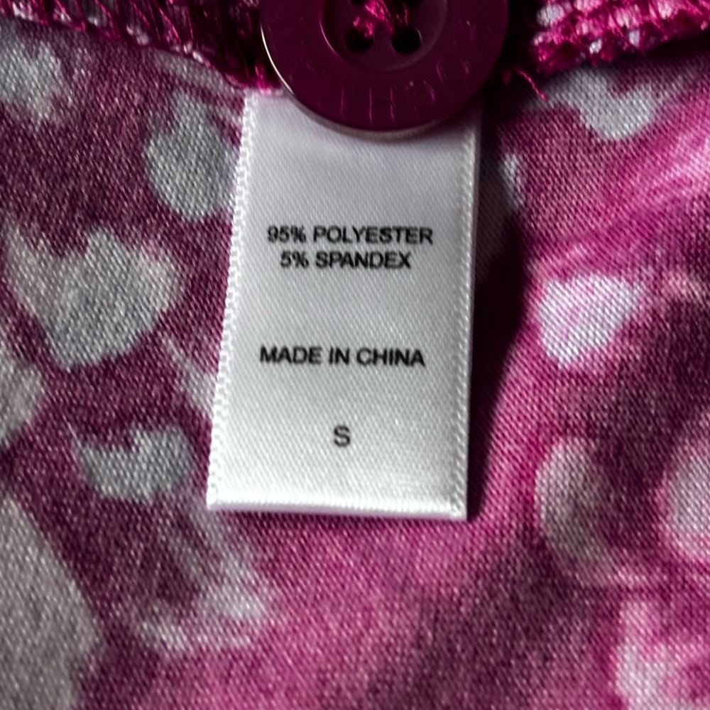 Midnight by Carole Hochman Fuchsia and White Robe Set - Picture 7 of 7